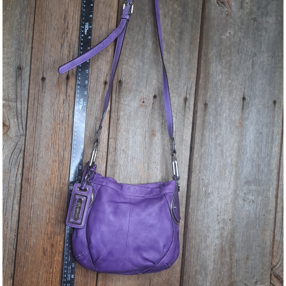 Y2k Core Indie Sleaze Slouchy Amethyst Purple Hobo Bag Gothic Jewel B Makowsky - Picture 9 of 9